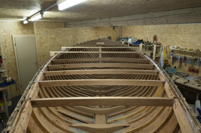 Balkweger und Decksbalken sind eingebaut